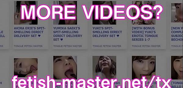  Japanese Asian Tongue Spit Face Nose Licking Sucking Kissing Handjob Fetish - More at fetish-master.net